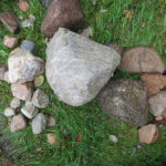 Stenen gevonden bij het graafwerk